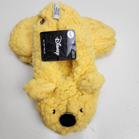 Women's Disney Winnie the Pooh Slip-On Yellow Loungewear Slippers Size S/M - Picture 3 of 6